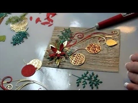 How to make a Clean and Simple Poinsettia on Bark