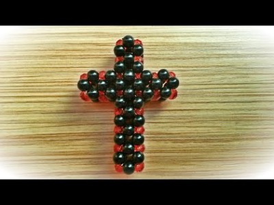 How to make a cross made ​​of beads