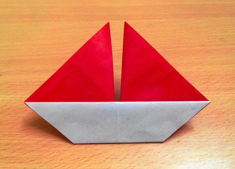 How to make an origami sail boat step by step.