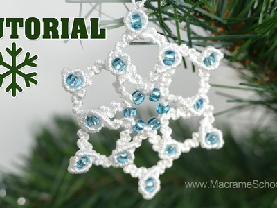 Knotted Snowflake Tutorial ★ Macrame School