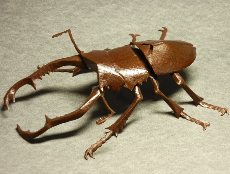 Let's make a stag beetle of Kiriorigami