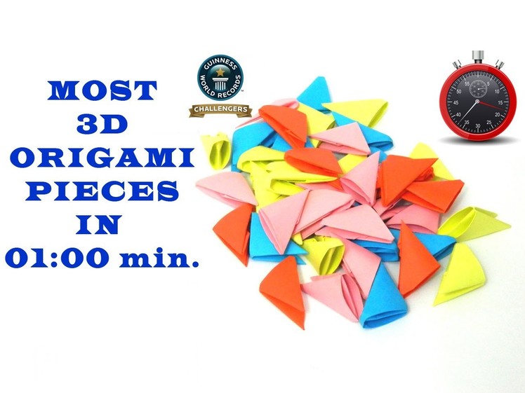 Most 3D origami pieces in one minute
