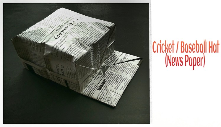 Origami Cricket. Baseball Hat - Newspaper !!