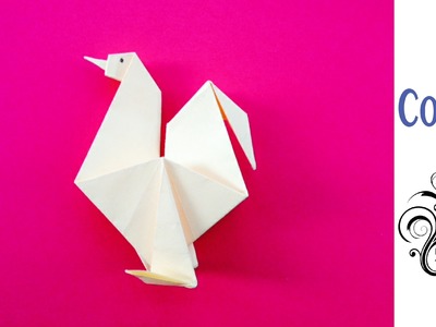 Origami Paper Rooster. Cock. Hen - 2