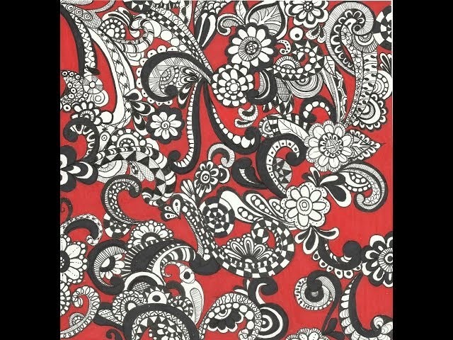 Red and Black Zendoodle