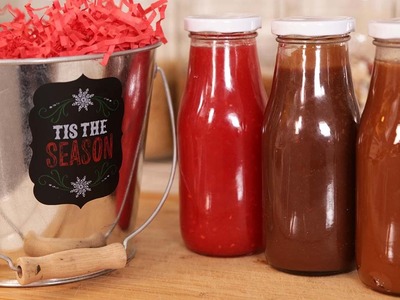 Salted Caramel, Chocolate Fudge & Raspberry Sauces | Edible Gifts