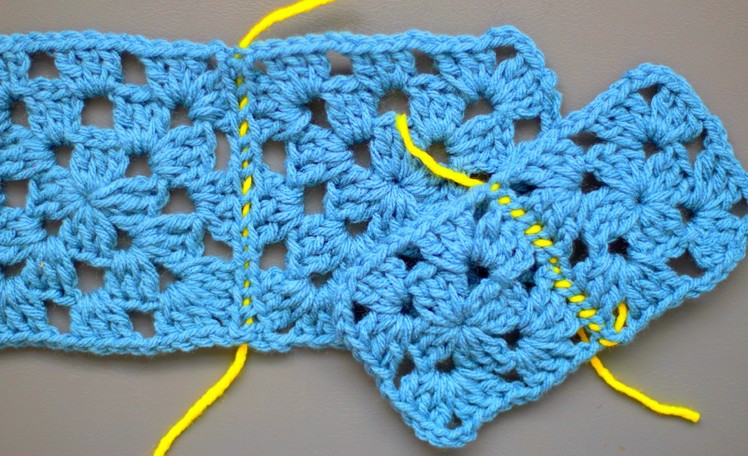 Sew crochet pieces together (2 different methods)