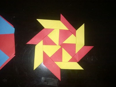 Transforming Ninja star - 8 Pointed (shuriken): Origami 14