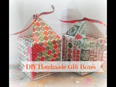 Updated: How to make a gift box. DIY Handmade Paper Gift Boxes ( using only one sheet of paper