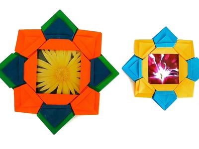 Useful Modular Origami - "Star Flower Photo. Picture Frame"