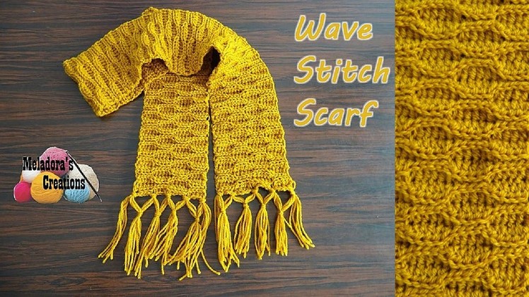 Wave Stitch Scarf - Left Handed Crochet Tutorial