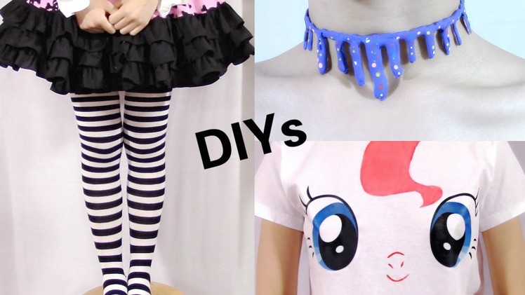 3 Last Minute Halloween DIYs: My Little Pony + Dripping Pastel Blood Choker + Striped Tights