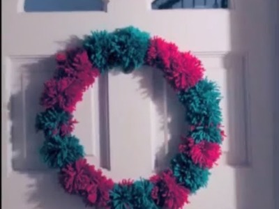 Affordable Pom Pom Christmas Wreath