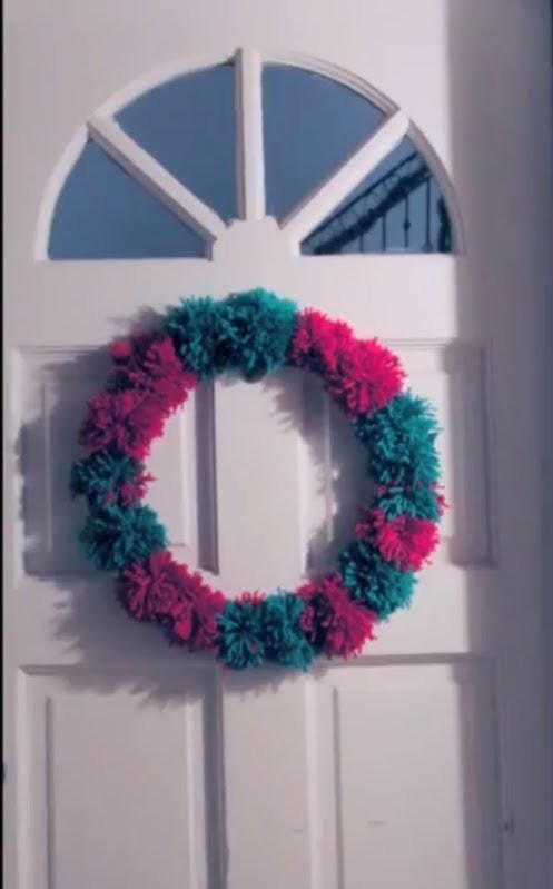 Affordable Pom Pom Christmas Wreath