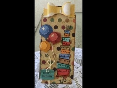 Birthday Tag & Gift Card Holder with Graphic 45 and Tim Holtz