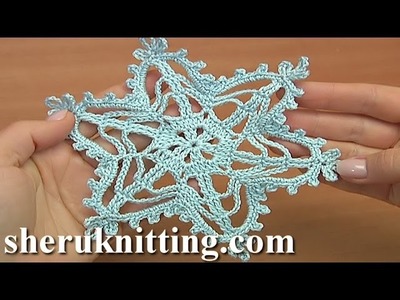 Crochet Snowflake Ornament Tutorial 26