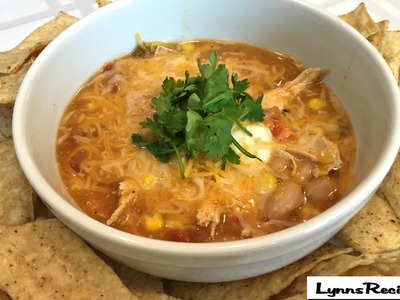 Crock Pot Creamy Chicken Taco Soup - Lynn's Recipes