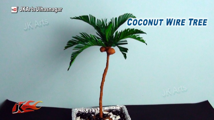 DIY Palm.Coconut Crepe Paper Wire Tree | How to make | JK Arts 800
