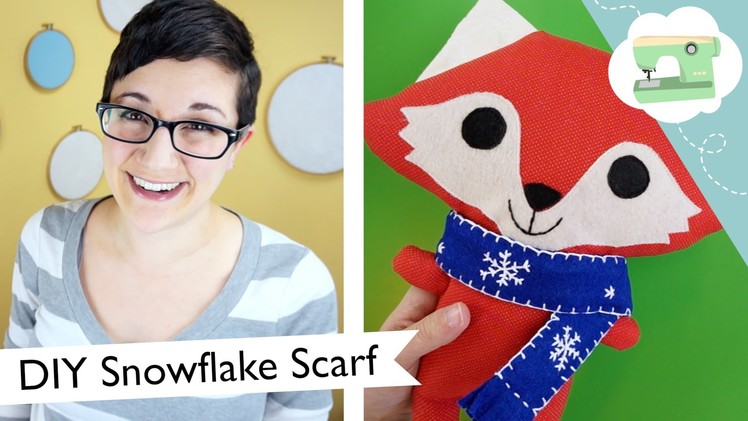 DIY Snowflake Scarf for a Stuffed Toy