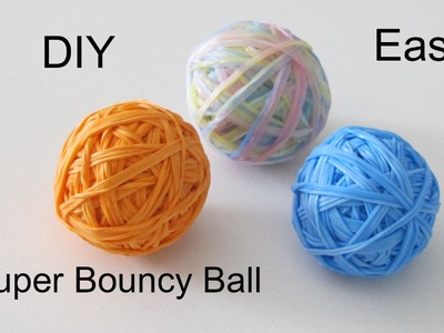 DIY: Super Bouncy Ball.Rainbow Loom Bouncing Ball 3D Jump Up to 12+ Feet