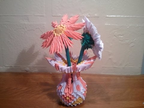 How to make 3d origami small vase (updated)