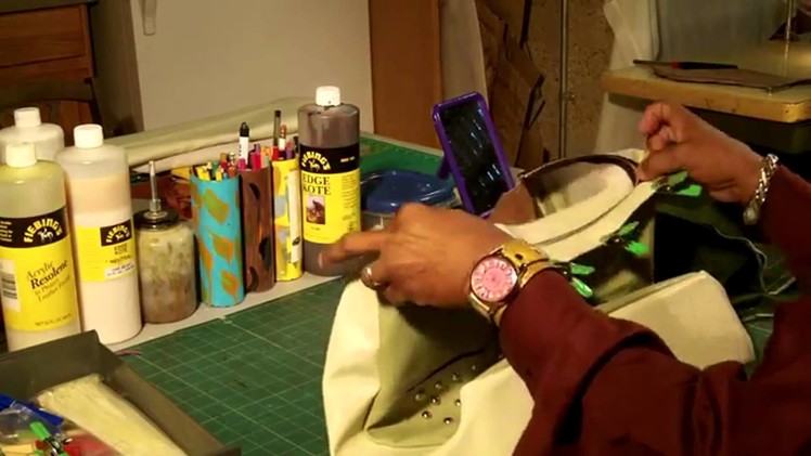 How To Make A Leather Tote Bag With Fabric Lining Part 5
