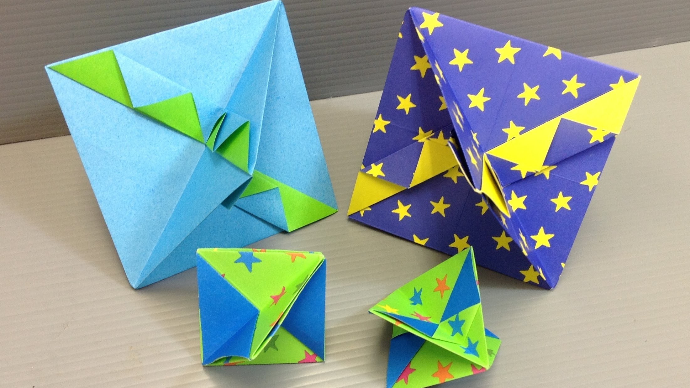 How to Make a Simple Colorful Origami Top