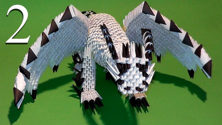 How to make dragon out of paper tutorial 3D origami
