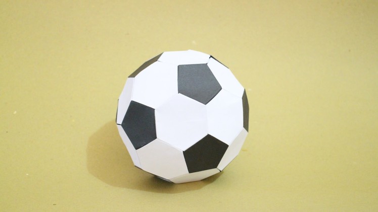 How to Make Origami Soccer Ball Size 2 (Black-White)