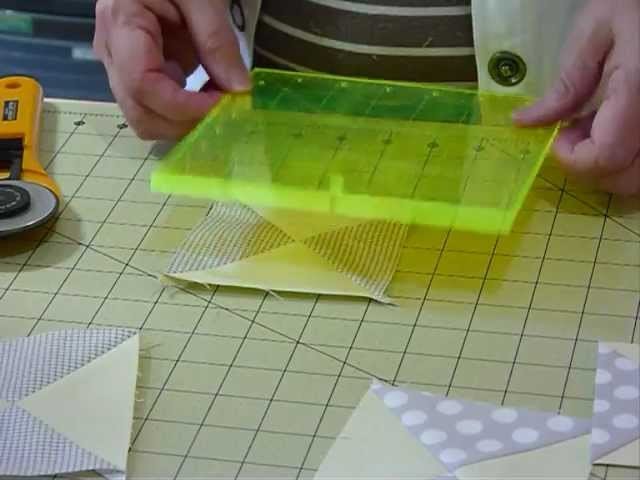 How to make Quarter Square Triangle Blocks using 5" squares - Quilting Tips & Techniques 061