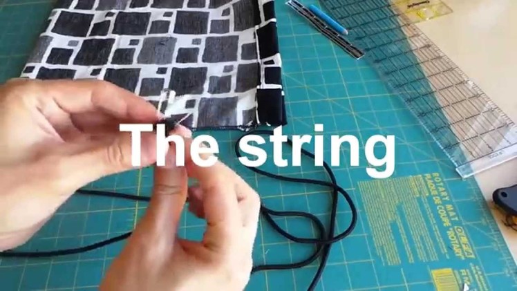 How to sew a Drawstring bag step by step