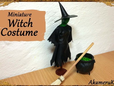 Miniature Witch Doll Costume - Halloween Fabric Tutorial