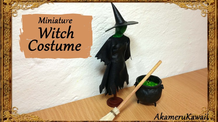 Miniature Witch Doll Costume - Halloween Fabric Tutorial