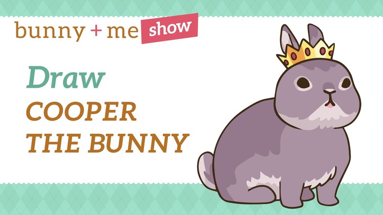 Netherland Dwarf Bunny Drawing Tutorial - How to draw Cooper the Pooper