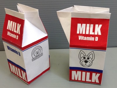 Print Your Own Origami Milk Carton