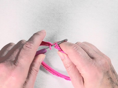Ring omhaken (linkshandig) - Leren Haken en Breien