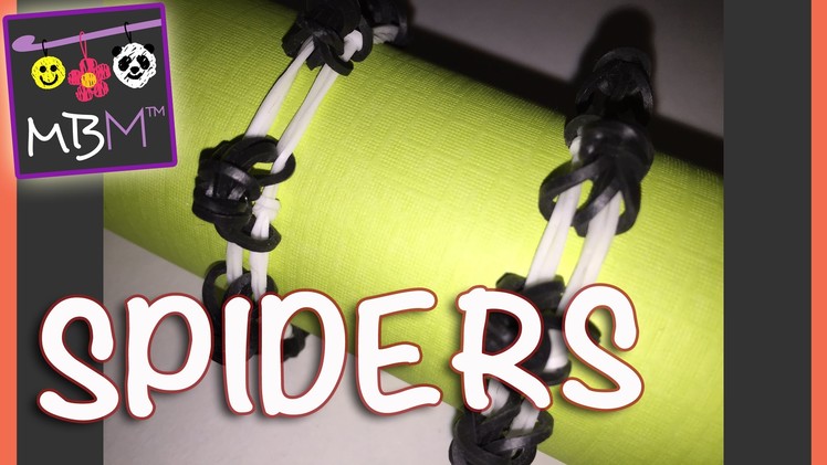 Spiders on a Web Bracelet | Loom Bands + Hook - No Loom Required