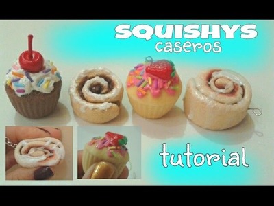 Squishys caseros cupcake y roll de canela TUTORIAL homemad