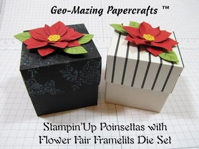 Stampin'Up Poinsetta with Flower Fair Framelits Die Set