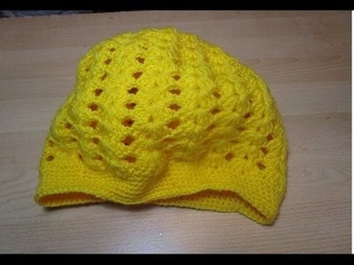 Uncinetto Crochet Cappello Giallo  Facile Tutorial