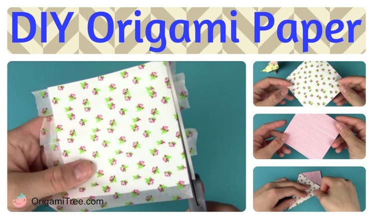 Washi Tape Craft - How to Make Your Own Origami Paper - Double-Sided Origami Paper Craft