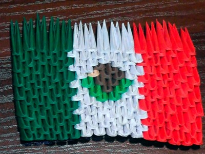 3D origami flag of Mexico (Mexican flag) Tutorial