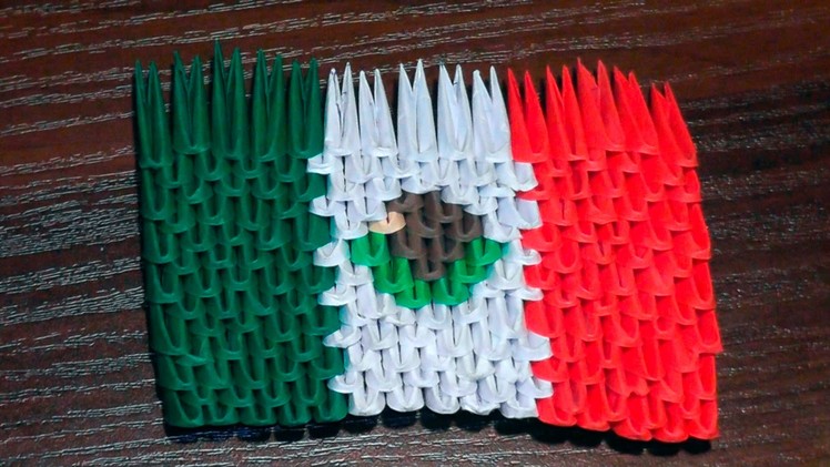 3D origami flag of Mexico (Mexican flag) Tutorial