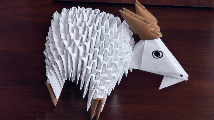 3D origami goat (nanny-goat) assembly diagram (tutorial, instructions)