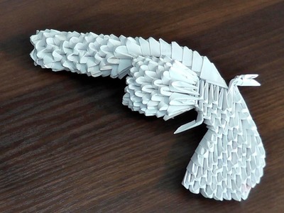 3D origami gun Colt tutorial (instruction)