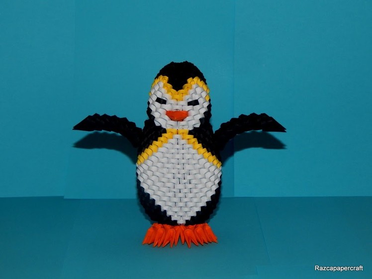 3D Origami Penguin tutorial part 1