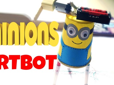 DIY for kids: Minions artbot (easy tutorial)