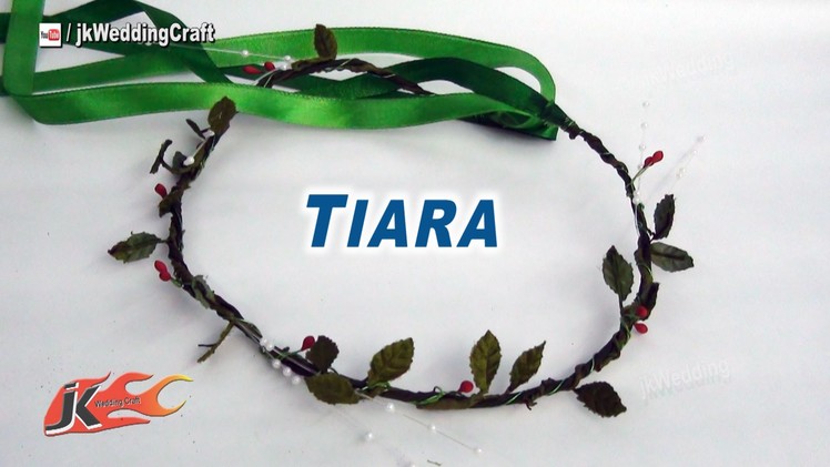 DIY Leaves Tiara. Crown. Head Band | How to make - JK Wedding Craft 024