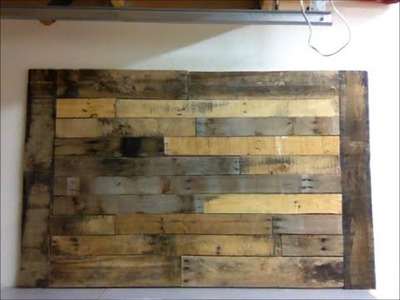 DIY :  Pallet wood wall art frame decor shabby chic