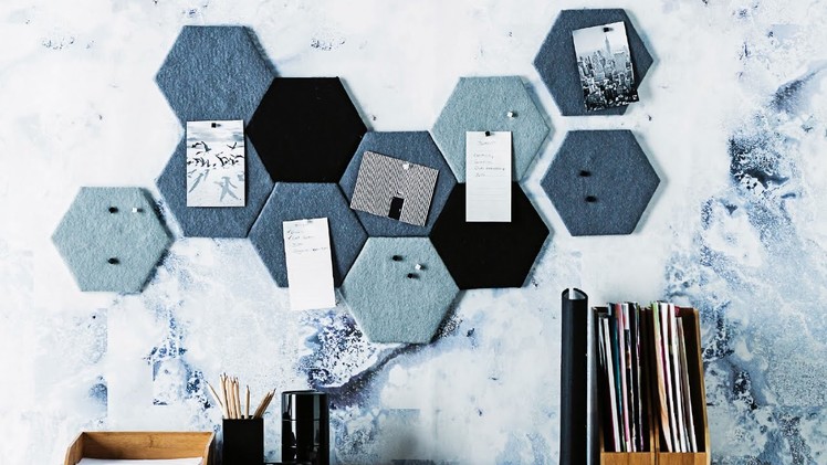 DIY PROJECT: Mini hex pinboards - homes+